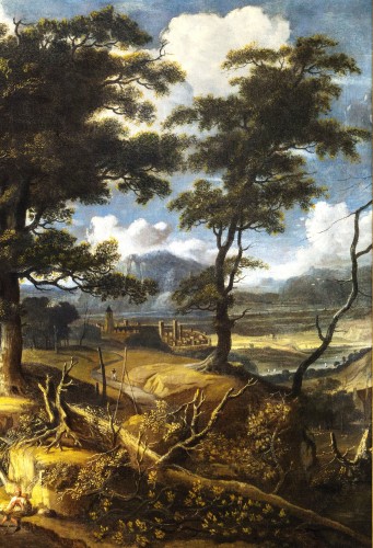 Tableaux et dessins Tableaux XVIIe siècle - Jan Looten (1618 -1681) - Paysage boisé